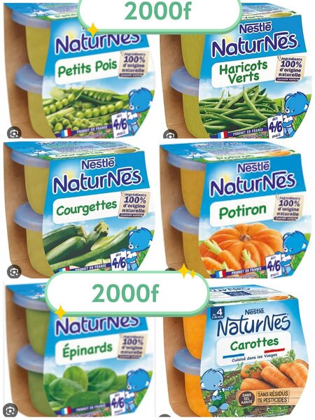 Purées de légumes bio bébé