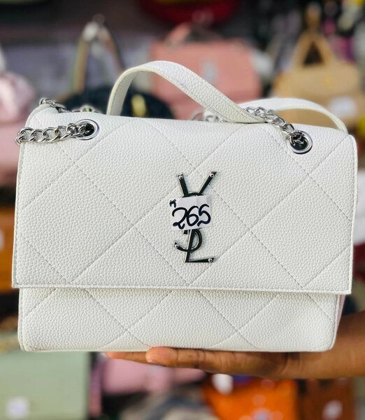 Ladies fancy hand bags white