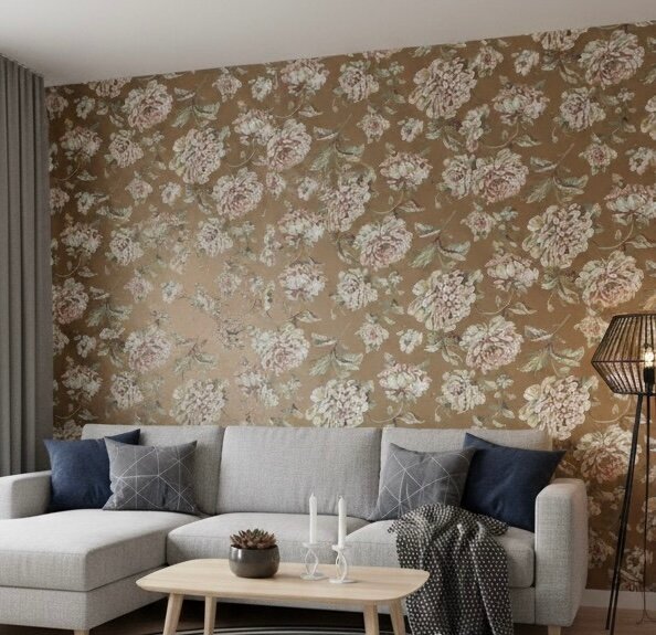 Papier peint floral élégant