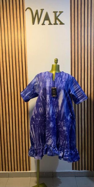 Robe mi-longue bohème bleue