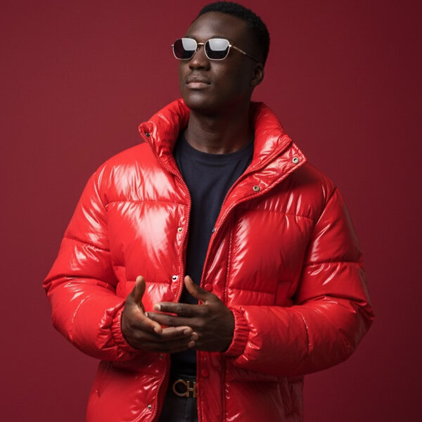Doudoune Rouge Brillante Homme