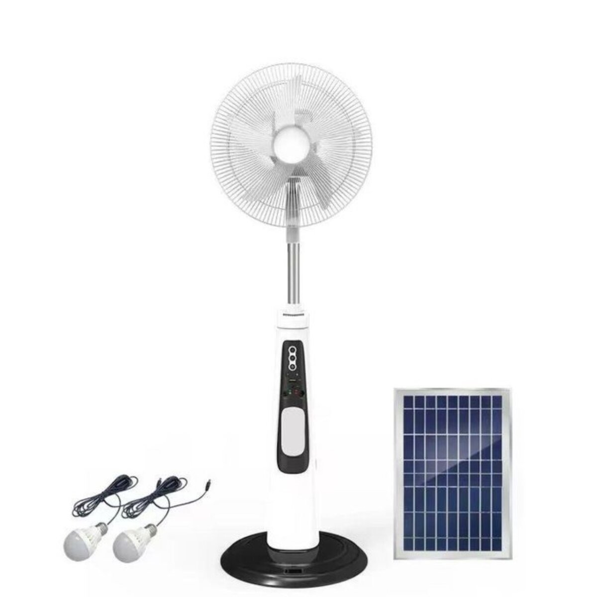 Rechargeable Solar Standing Fan -16 Inch High-Quality 9 Spe.