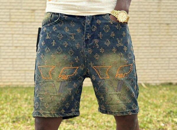 Short en jean imprimé stylé