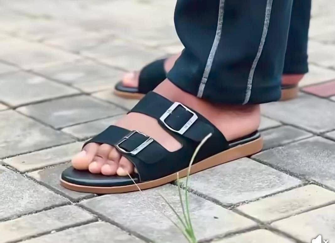 Sandales confortables en cuir