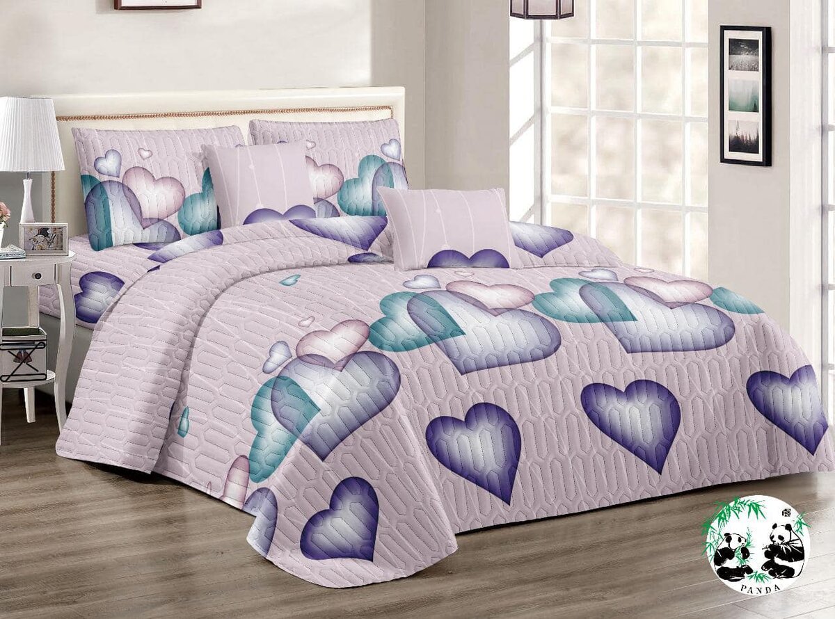 Set for bedroom: bedspread+blanket+pillowcases 2+2