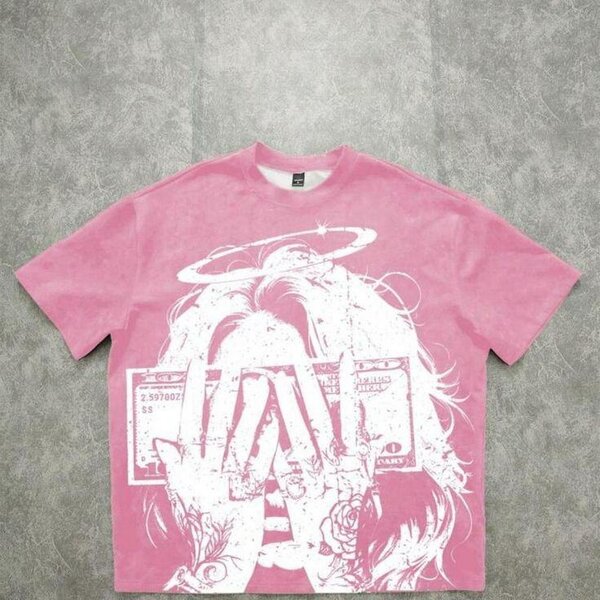 T-shirt graphique rose stylée