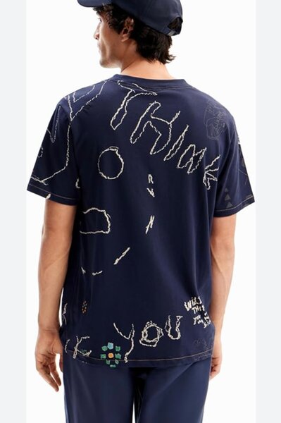 T-shirt homme bleu XXL Desigual