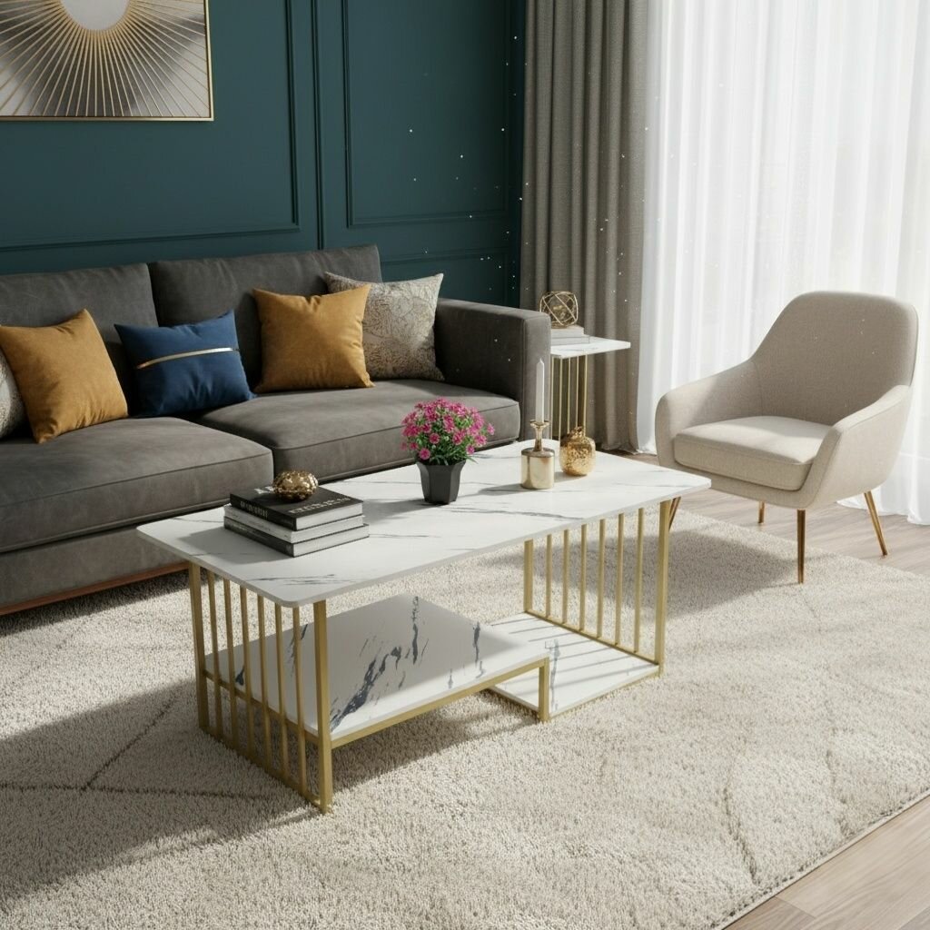 Table basse en marbre chic