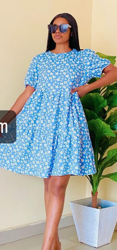 Elegant sky blue dress m