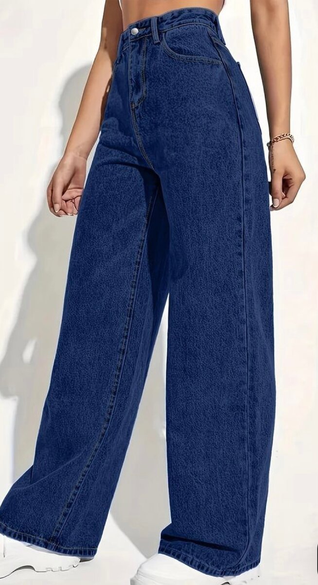 Jeans taille haute palazzo femme