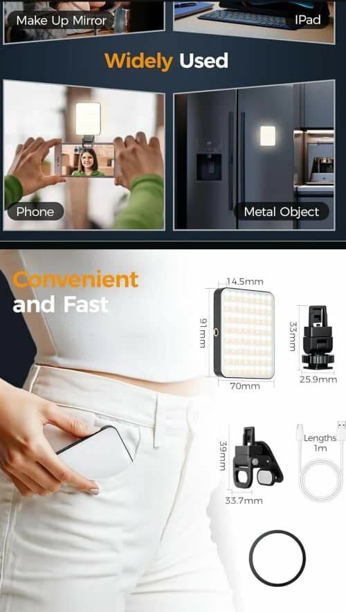 Lumière LED Rechargeable Clip