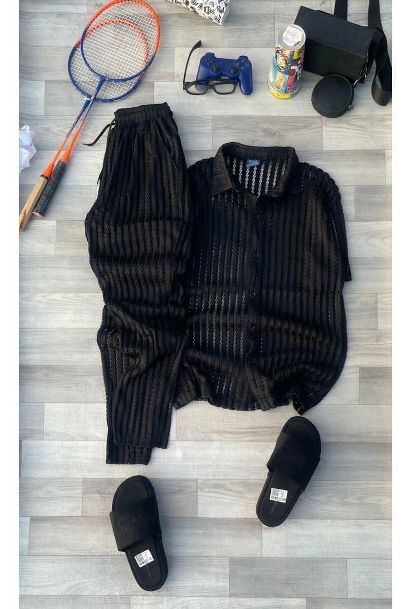 Tenue détente rayée pour homme