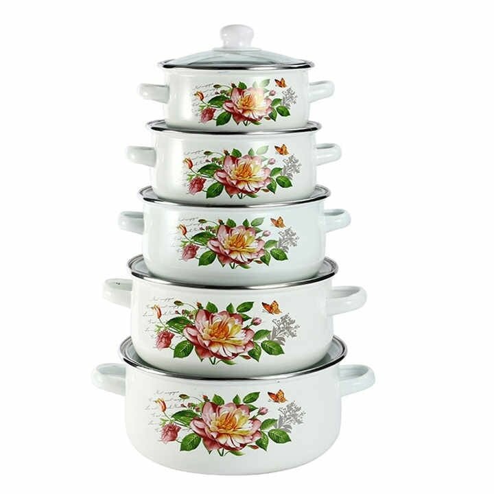 1*5 Enamel Serving Pots 