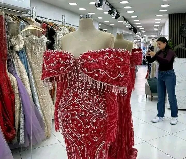 Robes de soirée perlées