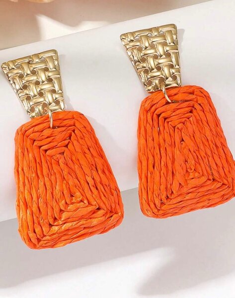 Boucles d'oreilles tressées colorées