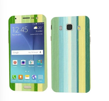Samsung Galaxy J5 2016 Green Stripped Wooden Texture Mobile Skin