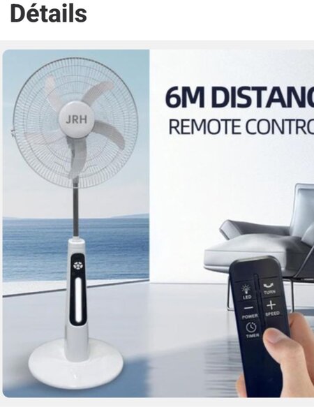 Ventilateur solaire JRH avec télécommande