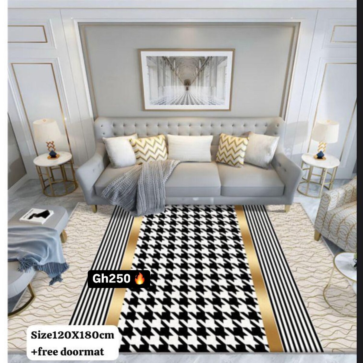 Beautiful and soft patterned carpet