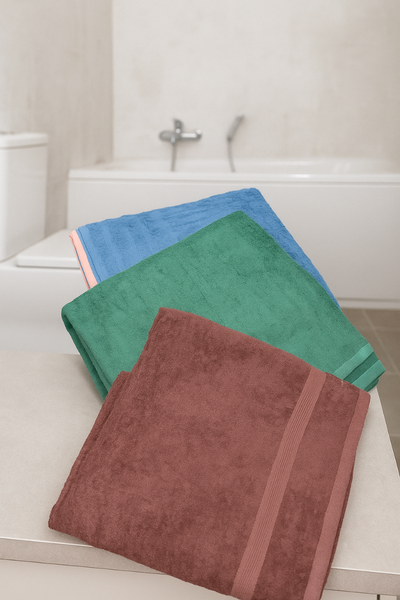 Serviettes de bain en coton doux