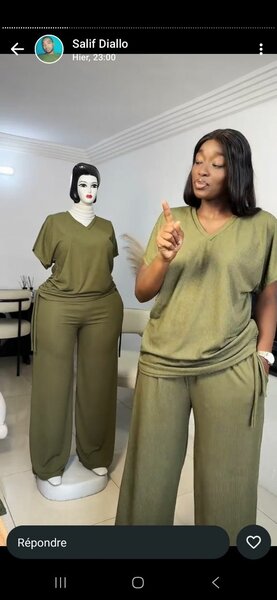 Ensemble rayé élégant