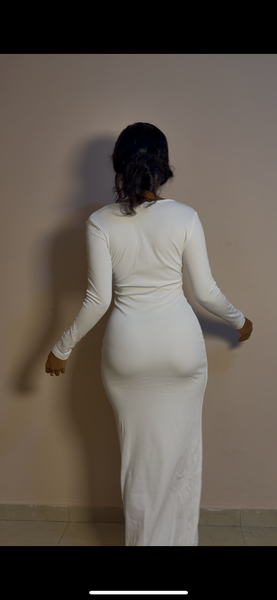 Robe longue blanche élégante
