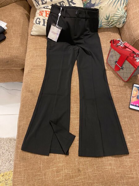 Pantalon évasé à rayures