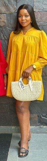 Dress yellow Free size, fits S-L