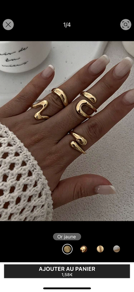 Bagues  dorés modernes