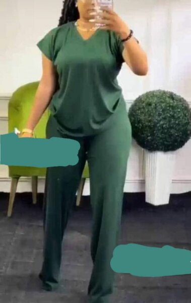 Ensemble décontracté vert femme