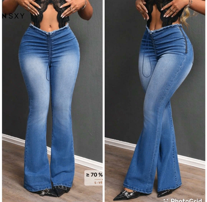 Jeans évasés taille haute