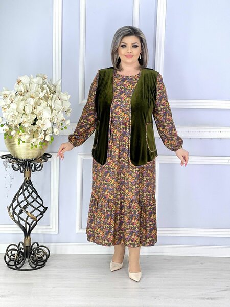 Двойка платье-жилет