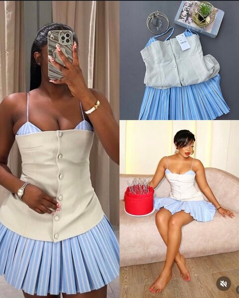 Robe bustier plissée élégante