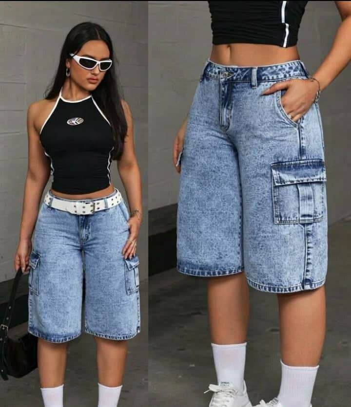 Shorts en jean décontractés