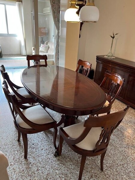 Table à manger ovale bois