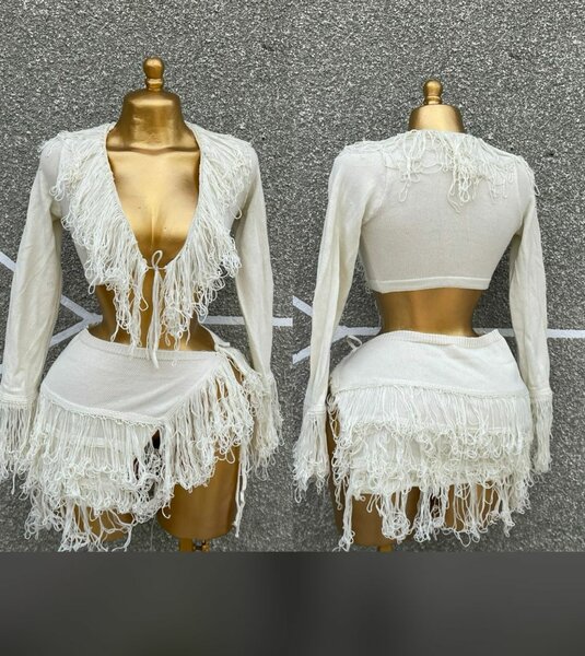 Ensemble deux pièces en jean pour femme