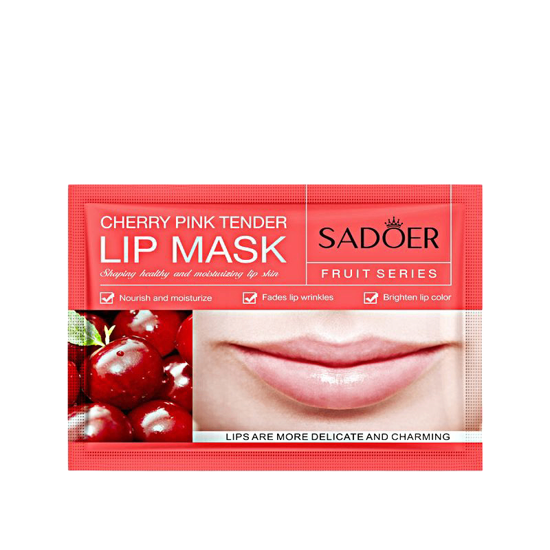 Cherry pink tender lip mask