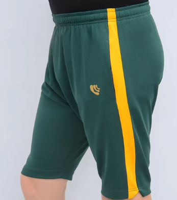 yellow side panel Fitness shorts