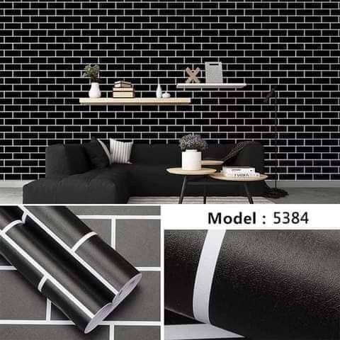 Papier peint autocollant 3D noir et blanc