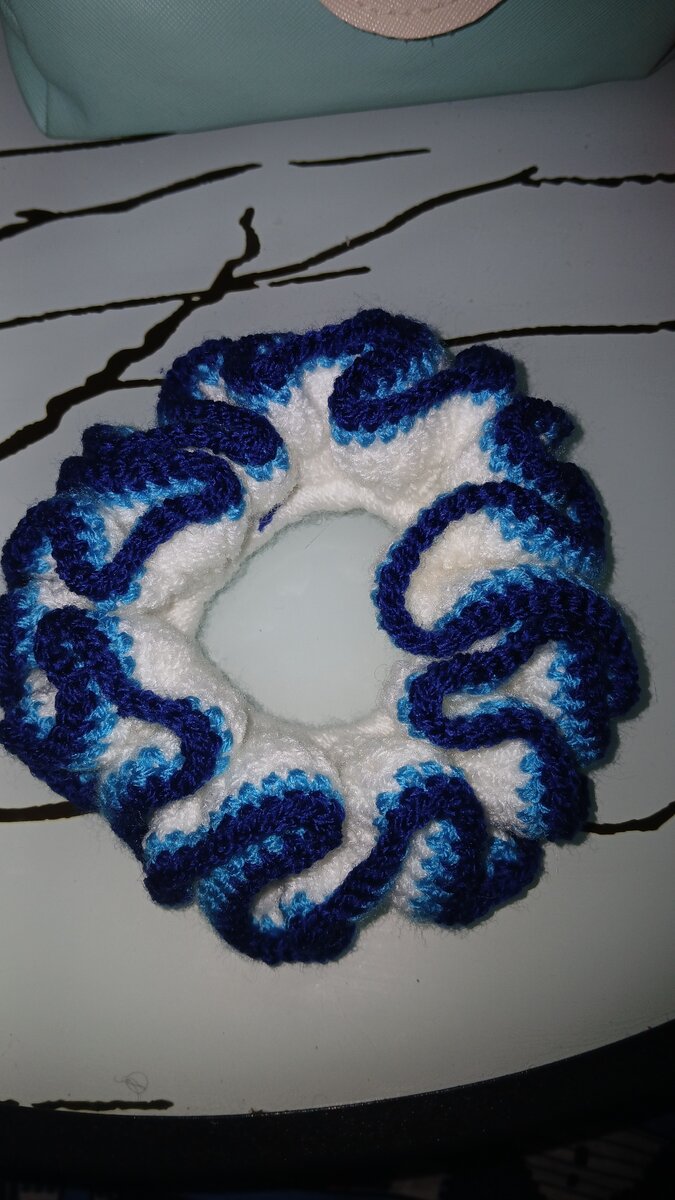 Chouchou crochet multicolore