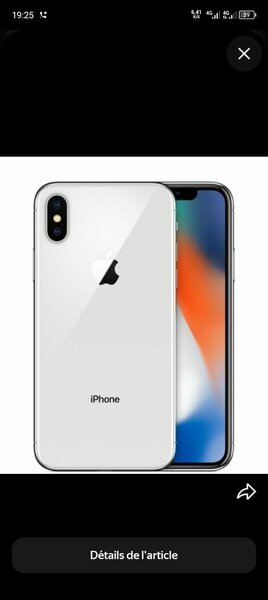 iPhone X 64 Go Argent