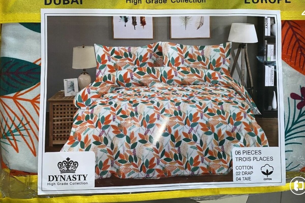 Parure de lit en coton imprimé