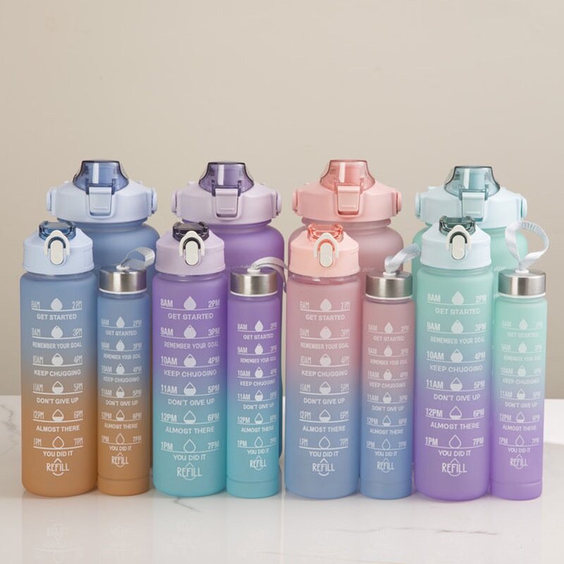 3in1 plastic water bottles 2L, 750ml & 300ml