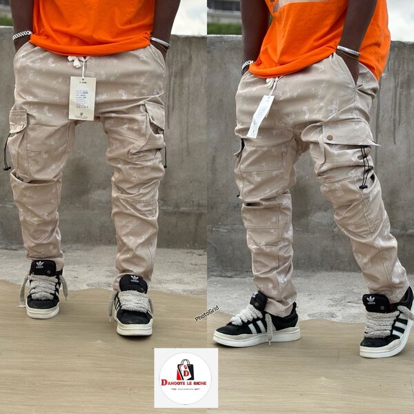 Pantalon Cargo Beige Hommes
