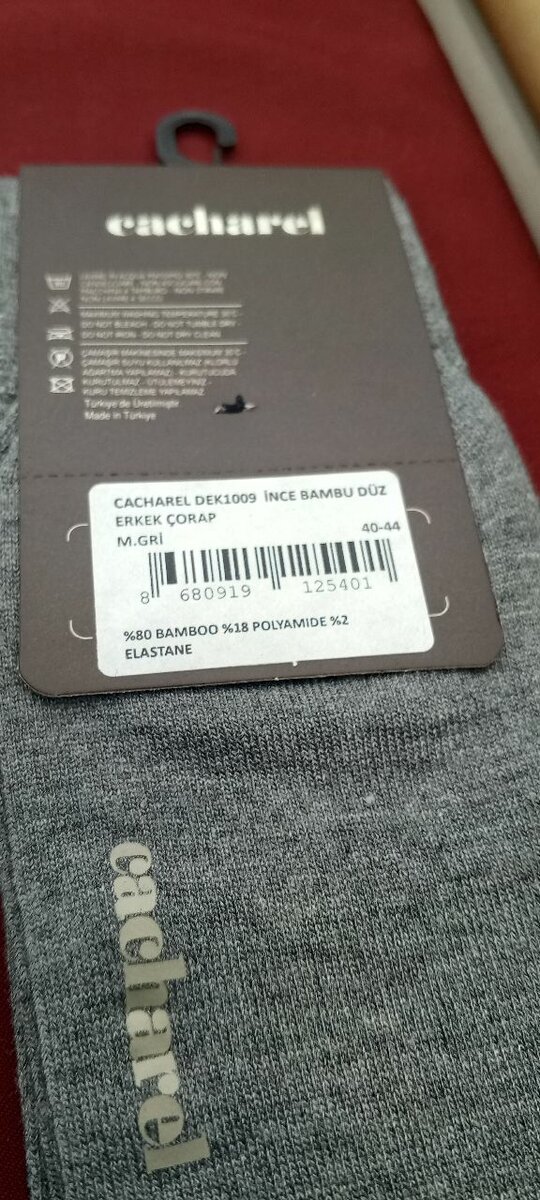 Chaussettes grises en bambou Cacharel