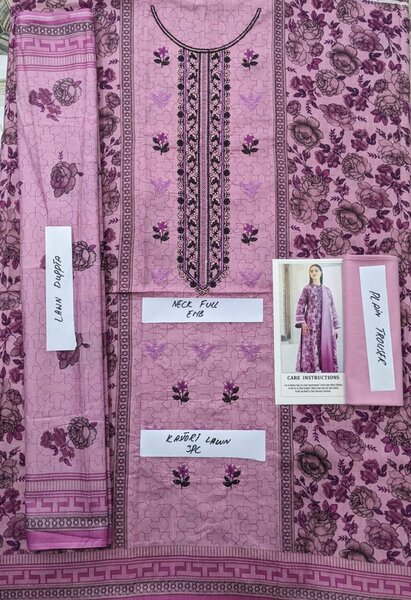 Printed lawn suit