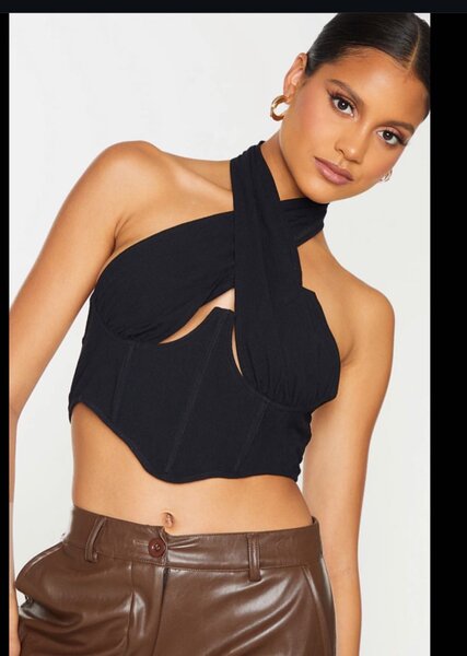 Corset halter neck top