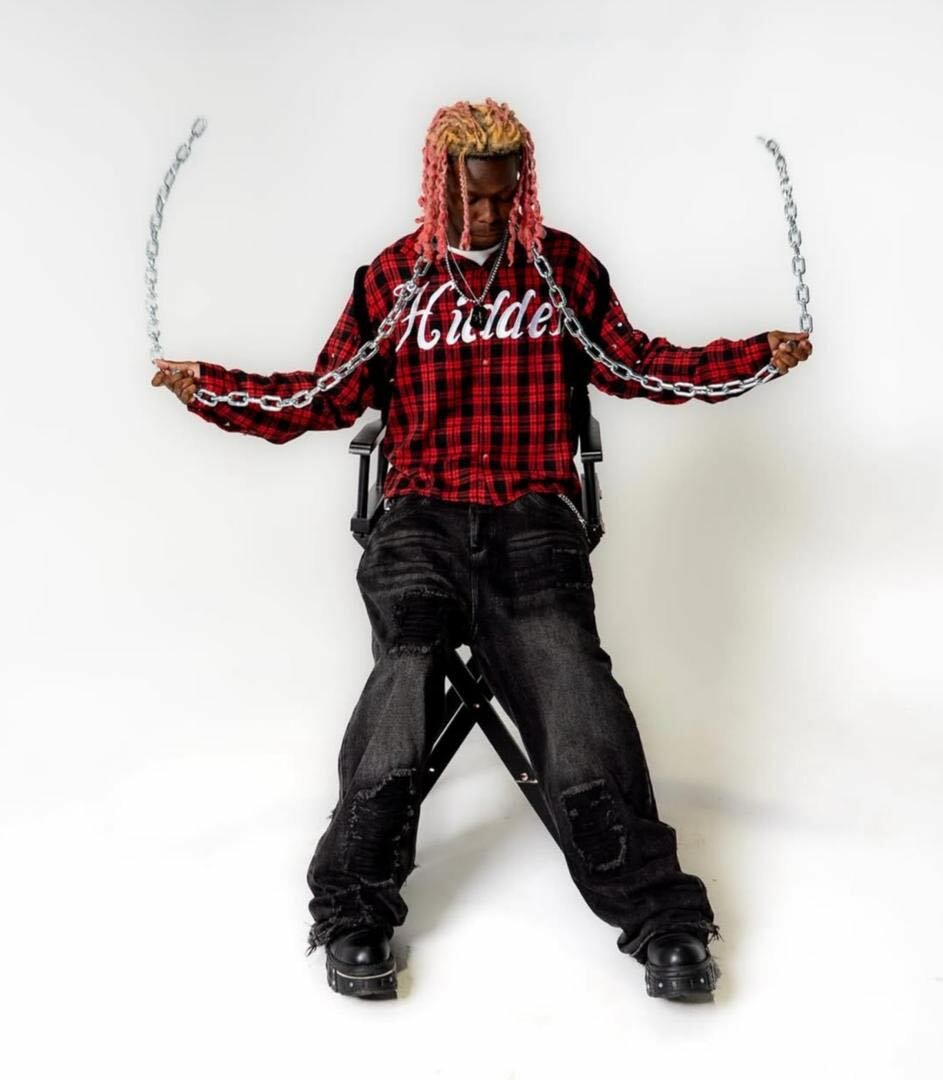 Chemise à carreaux rouge rock