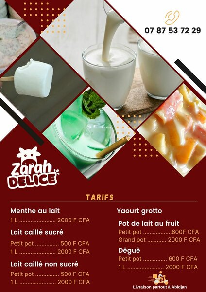 Produits laitiers Zarah Délice
