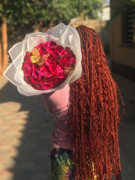 60 stem mixed red and pink bouquet