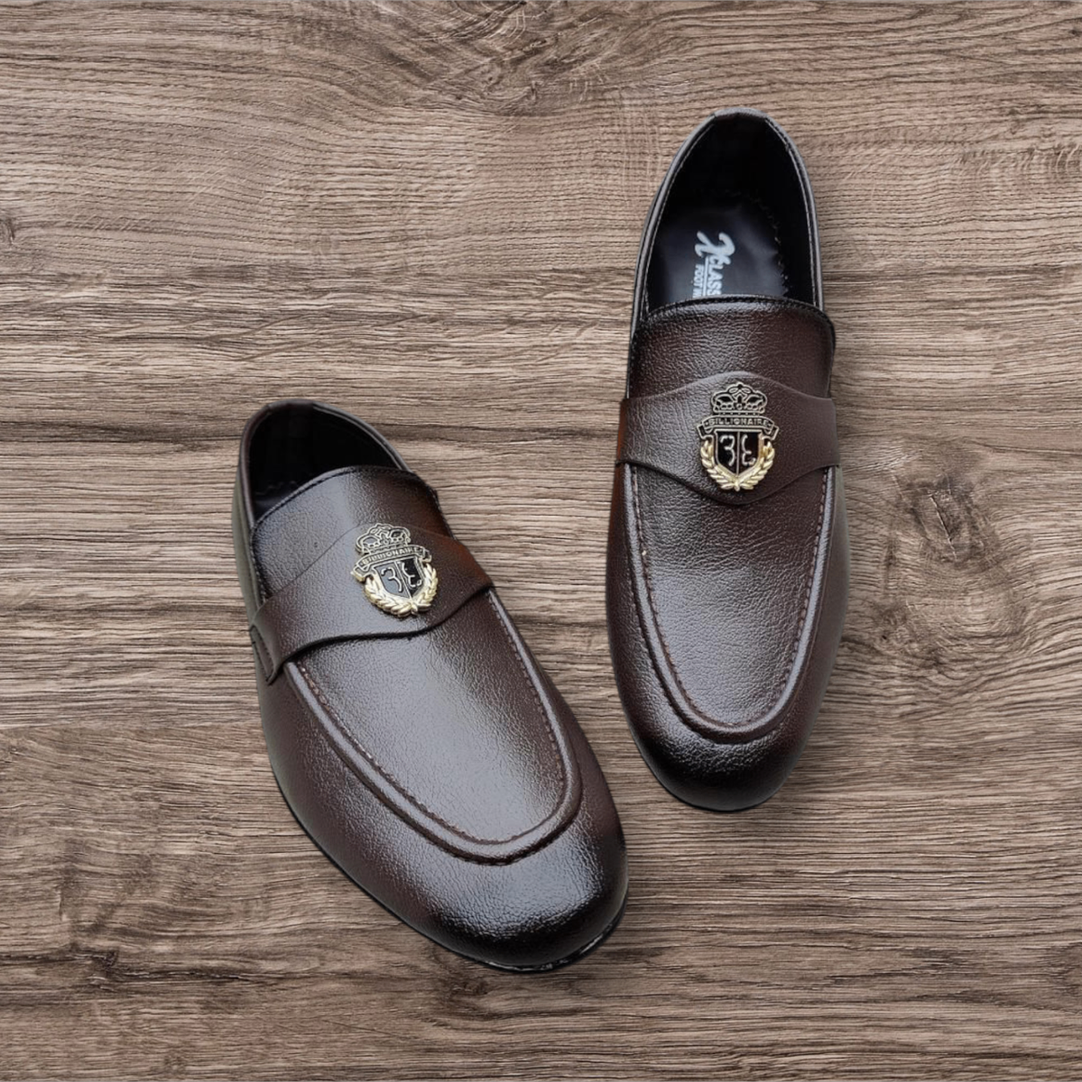 Mens brown synthetic leather Dress shoes